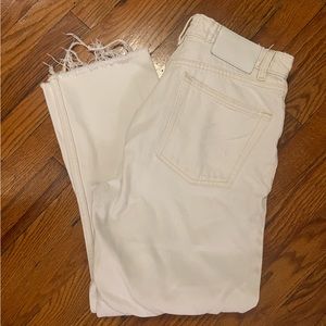 Zara White Wide Leg Jeans